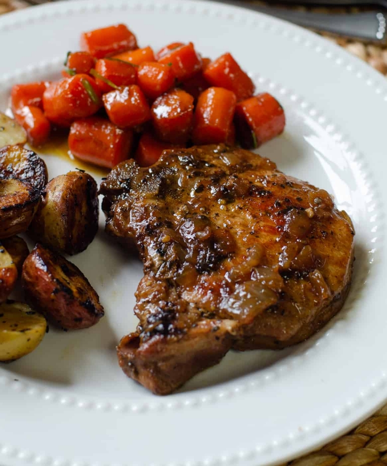 braised pork chops and potatoes