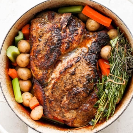 braised pork loin dutch oven