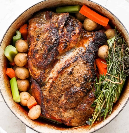 braised pork shoulder stovetop